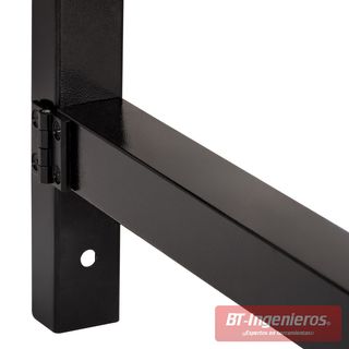 Banco de trabajo plegable con panel perforado y mesa de madera. Piramide®