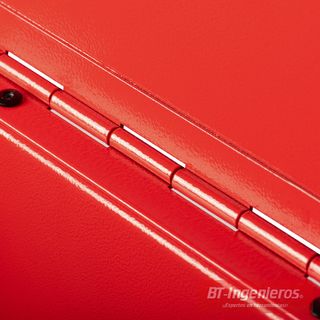 Carro de Herramientas Técnico Piramide CTEC1 – 4 Cajones + Tapa Abatible, Bandeja Lateral y Estante Inferior – Rojo