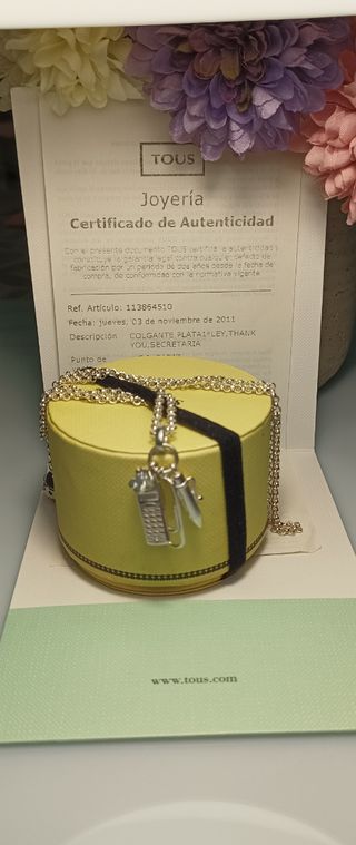 Tous collar plata thak you - Secretaria
45 cm