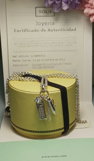 Tous collar plata thak you - Secretaria
45 cm