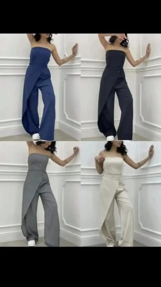 Mono largo elegante - azul, negro