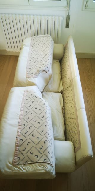Sofá Bobois Blanco Crema de Cuero, en SANTANDER