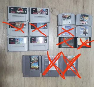 Collezione di giochi retro Nintendo in buone condizioni
