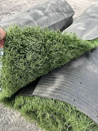 Cesped artificial reciclado de campos de futbol