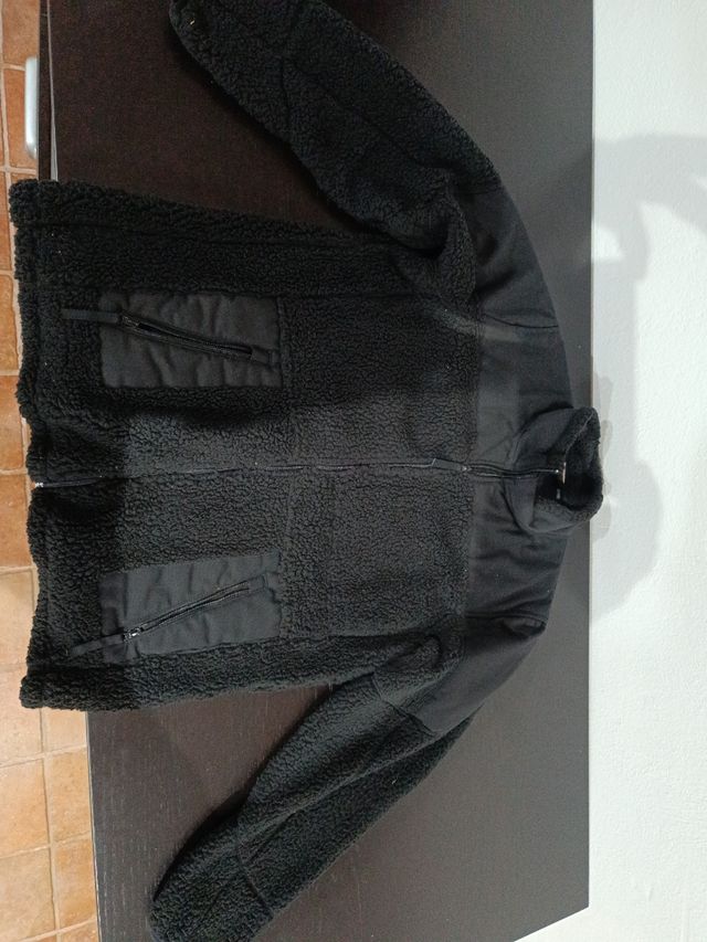 Chaquetón borreguillo negro - Talla XL