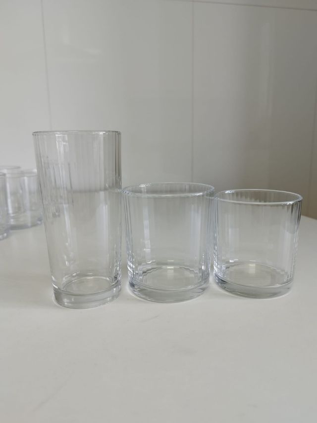 18 Vasos cristal transparentes