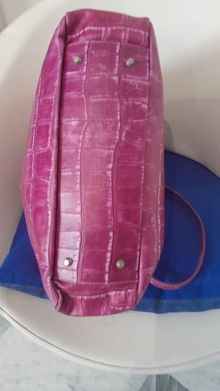 Borsa pelle fucsia Made in Italy