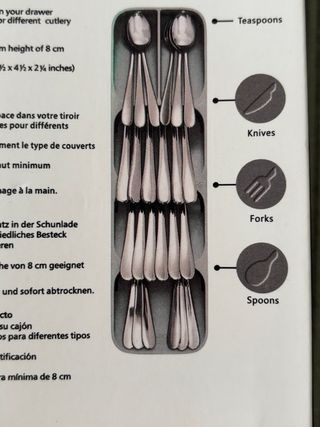 Organizador Cubiertos Gallery - Gris