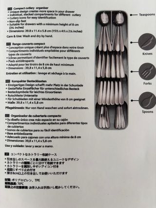 Organizador Cubiertos Gallery - Gris