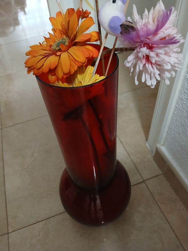 Vaso in vetro rosso - Decor