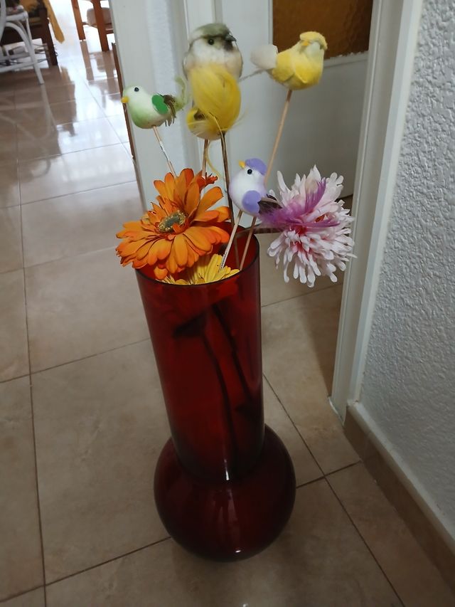 Vaso in vetro rosso - Decor