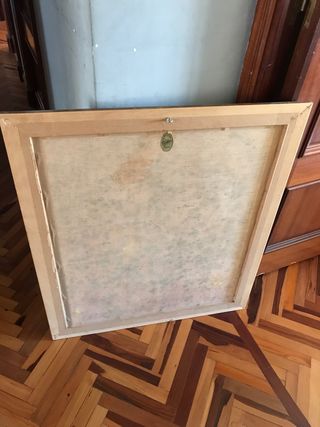 Espejo antiguo dorado de madera Tuduri (Tolosa)