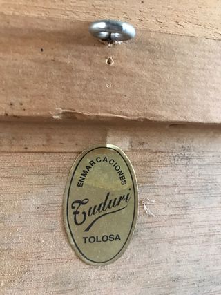 Espejo antiguo dorado de madera Tuduri (Tolosa)