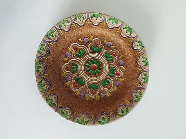 3 Platos pintados a mano