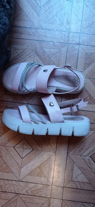 Sandalias plataforma rosa