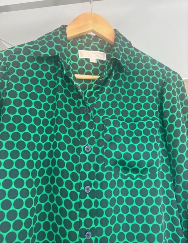 Blusa Michael Kors - Verde menta con lunares