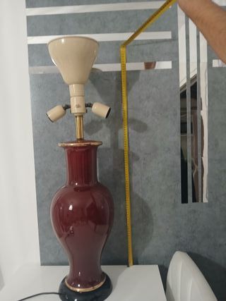 Antica Lampada Vaso Ceramica Smaltata da Terra Tav