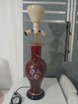 Antica Lampada Vaso Ceramica Smaltata da Terra Tav
