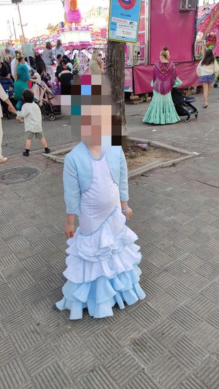Traje Flamenca niña talla 2 - Amarillo