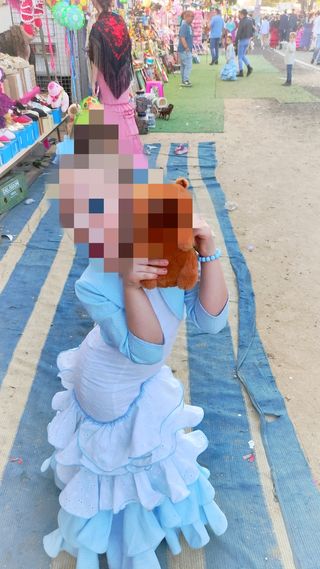 Traje Flamenca niña talla 2 - Amarillo