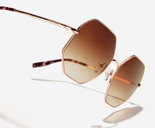 Hawkers - Gafas sol hexagonales doradas