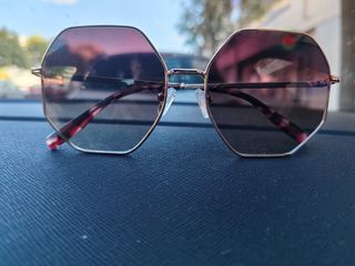 Hawkers - Gafas sol hexagonales doradas