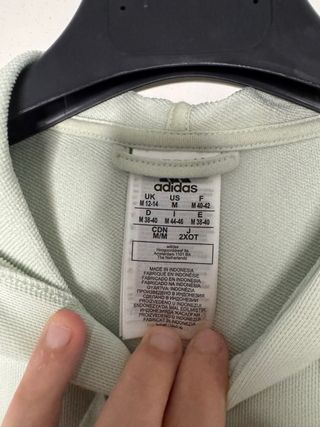 Felpa Adidas con Cappuccio Donna Verde Menta