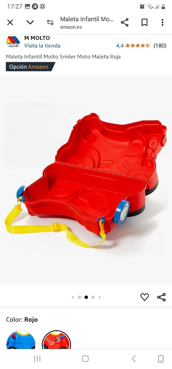 Maleta Infantil Molto Moto Roja