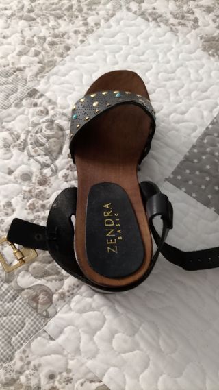 Sandalias tacón verano negras