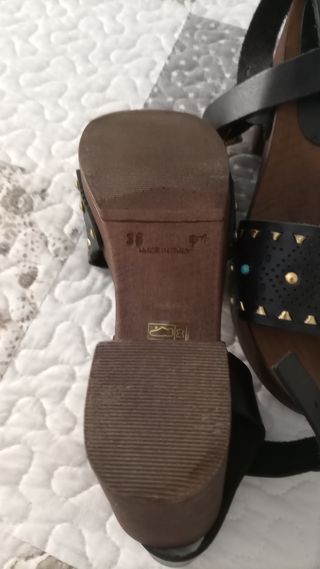 Sandalias tacón verano negras