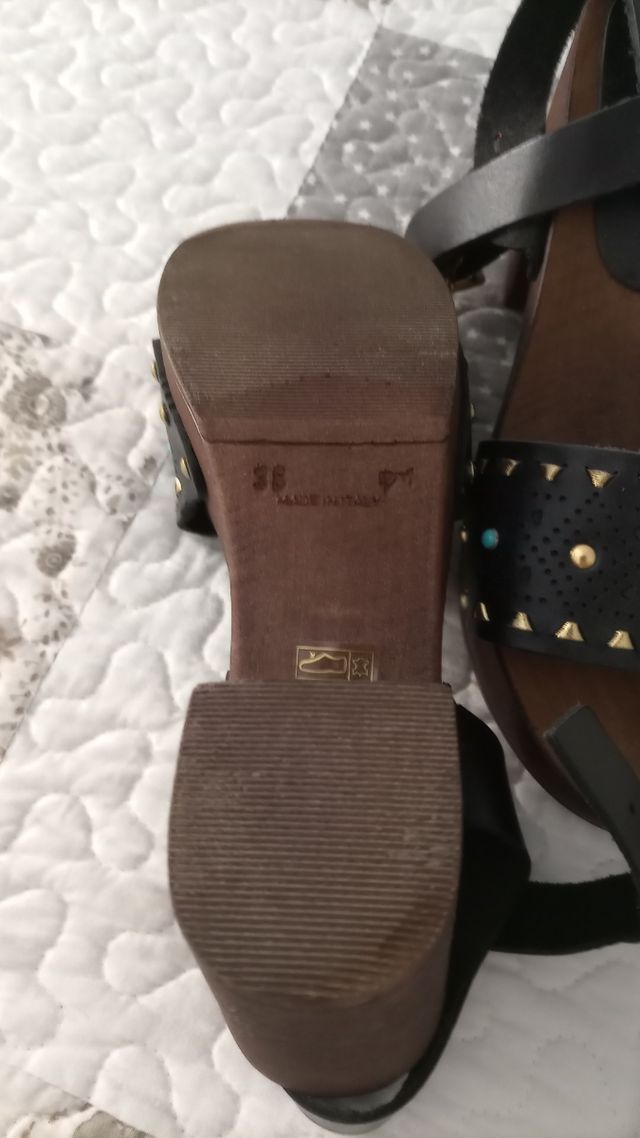 Sandalias tacón verano negras