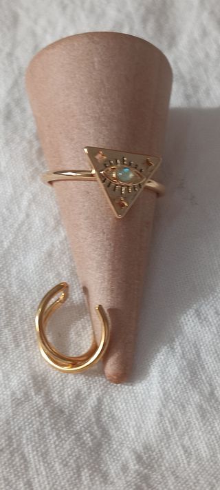 Anillo de plata con zircon azul marino