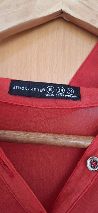Blusa roja Atmosphere talla 34