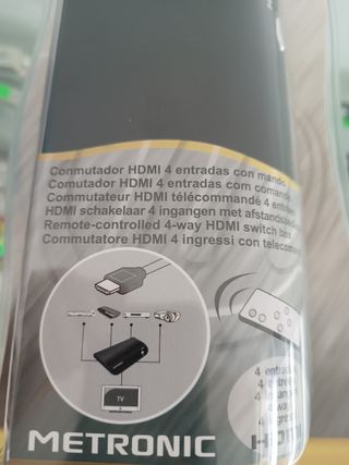 Switch HDMI 4 entradas METRONIC c/comando