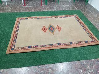 Alfombra beige multicolor