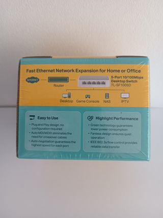 Switch Rede TP-Link 5 Portas 10/100Mbps TL-SF1005D