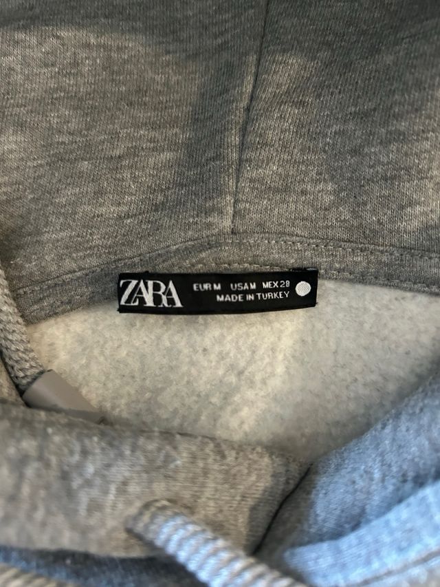 Sudadera gris Zara talla M