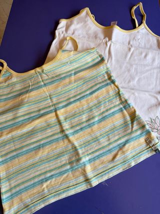 2 Camisetas Tirantes | Blanco & Amarillo