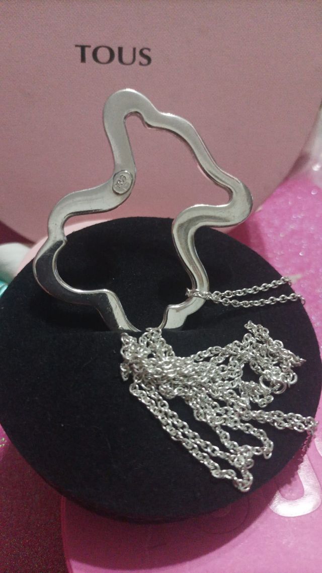 Colgante y collar Tous plata