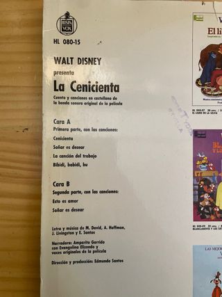 Vinilo Infantil La Cenicienta - Hispavox