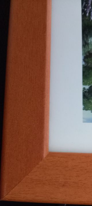 Pareja cuadros paisaje de casas