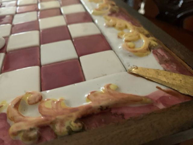 Scacchiera in Ceramica con Scacchi