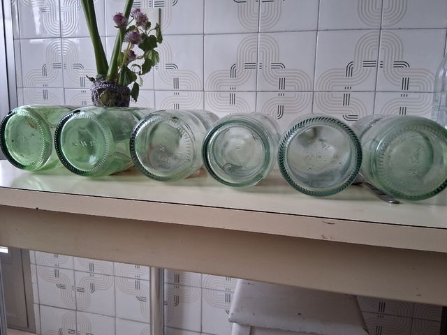 6 bottiglie di soda in vetro KILIM vintage