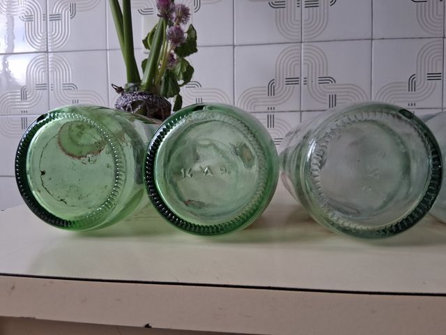 6 bottiglie di soda in vetro KILIM vintage