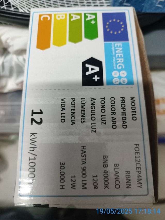 Foco LED empotrable 12W blanco