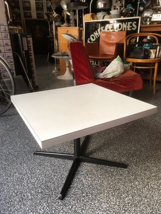 tavolo vintage bianco e nero da 60 cm