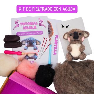 Kit felting koala. Manualidades 