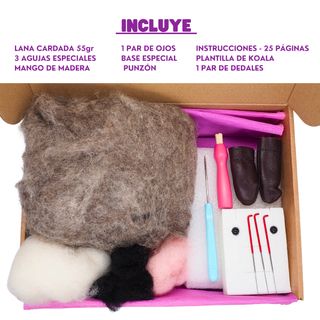 Kit felting koala. Manualidades 