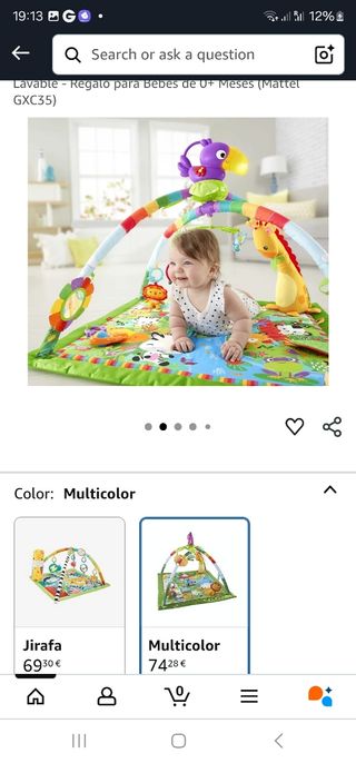 Gimnasio Bebé Selva Juguete Infantil
Fisher Price