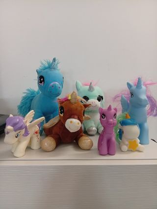 7 Peluche Unicorni colorati